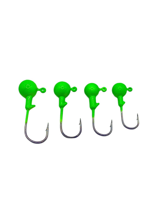 TCI Jigs Weedless Round Head Jigs – 25 Pack, 1/32 Oz, Mustad Hooks Sizes #6 #4 #2