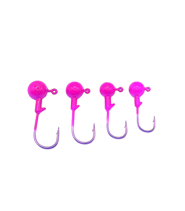 Round Head Jigs (Hot Pink) — Dags Lures